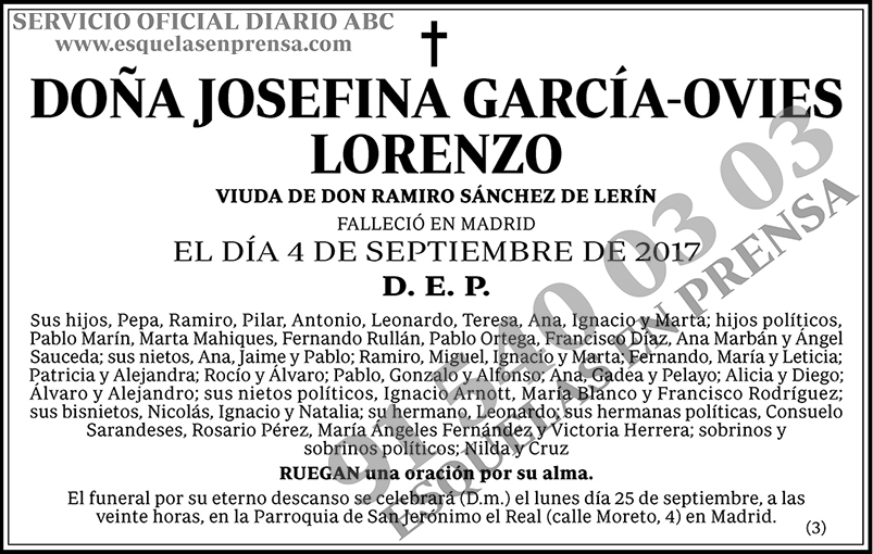 Josefina García-Ovies Lorenzo